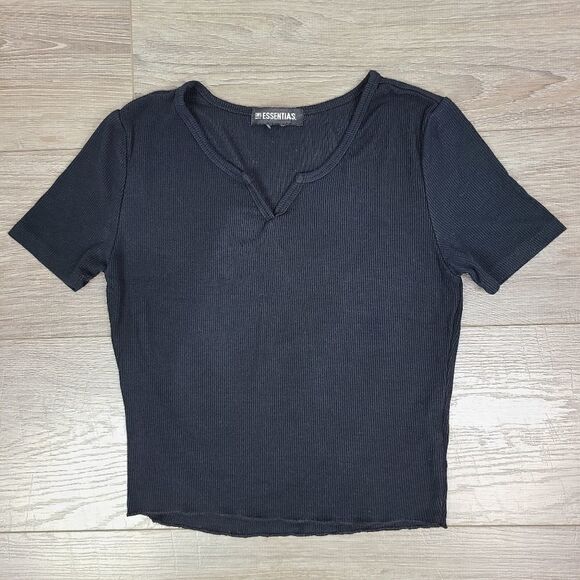 Streetwear Society Essentials Black Ribbed Short Sleeve T-Shirt XS - Picture 11 of 16